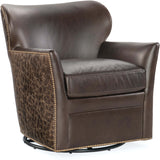 Marco Leather Swivel Chair, Kenya Hearth-Furniture - Chairs-High Fashion Home