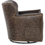 Marco Leather Swivel Chair, Kenya Hearth-Furniture - Chairs-High Fashion Home