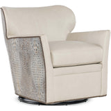 Kato Leather Swivel Chair, Inspiration French Bisquet/Bayou Falcon Eye-Furniture - Chairs-High Fashion Home