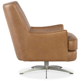 Sheridan Leather Swivel Chair, Denver Coffee-Furniture - Chairs-High Fashion Home