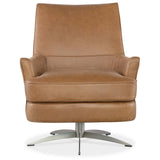 Sheridan Leather Swivel Chair, Denver Coffee-Furniture - Chairs-High Fashion Home