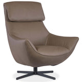 Hughes Leather Swivel Chair, Sonnet Dust-Furniture - Chairs-High Fashion Home