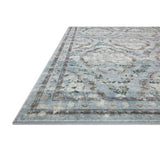 Rifle Paper Co. x Loloi Rug Courtyard COU-02, Chateau Blue-Rugs1-High Fashion Home