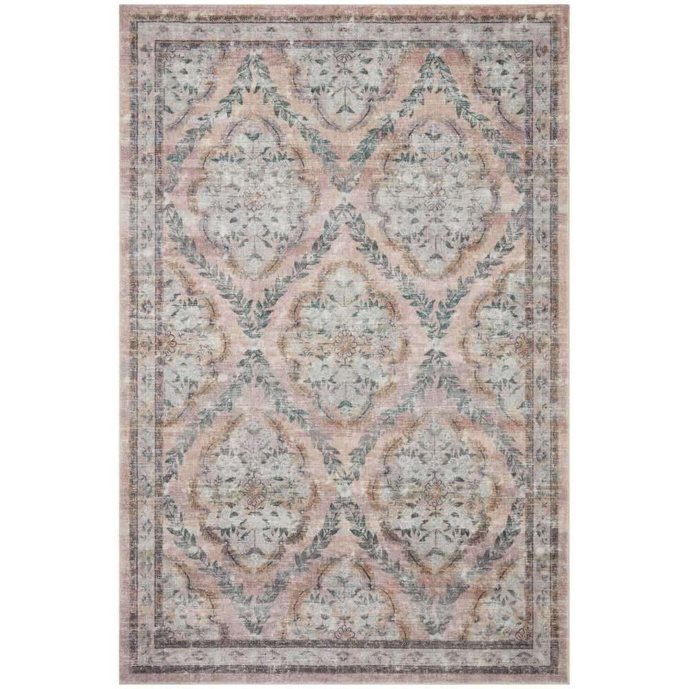 Rifle Paper Co. x Loloi Rug Courtyard COU-02, Chateau Blush-Rugs1-High Fashion Home