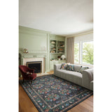 Rifle Paper Co. x Loloi Rug Courtyard COU-04, Seville Charcoal-Rugs1-High Fashion Home