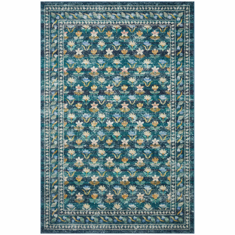 Rifle Paper Co. x Loloi Rug Courtyard COU-05, Hadley Emerald-Rugs1-High Fashion Home