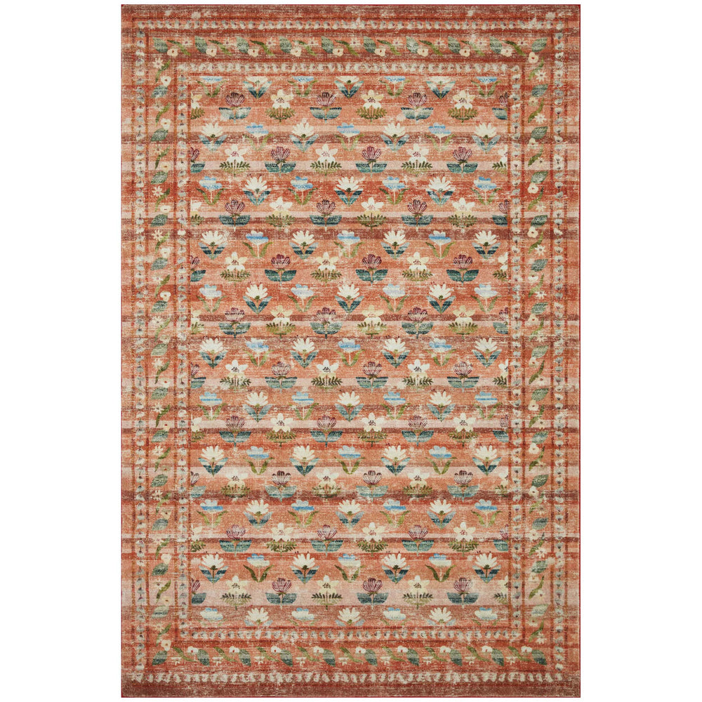 Rifle Paper Co. x Loloi Rug Courtyard COU-05, Hadley Terracotta-Rugs1-High Fashion Home