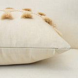 Tassel Trim Lumbar Pillow-Accessories-High Fashion Home