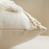 Geometric Tufted Pillow, Ivory-Accessories-High Fashion Home