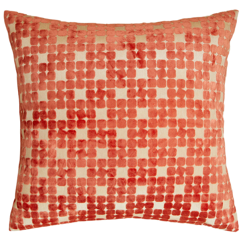 Orange Checkered Pillow-Accessories-High Fashion Home