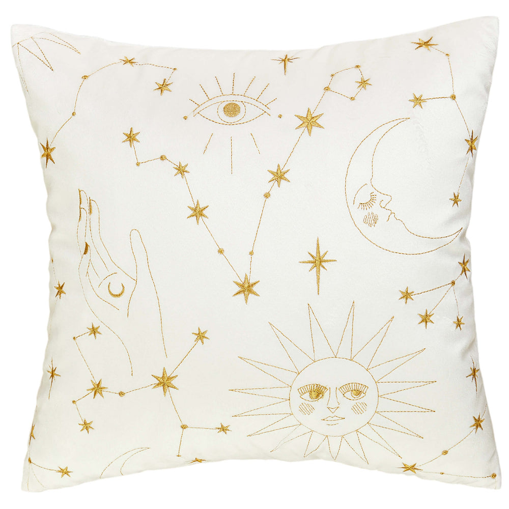 Sun And Moon Pillow, Ivory-Accessories-High Fashion Home