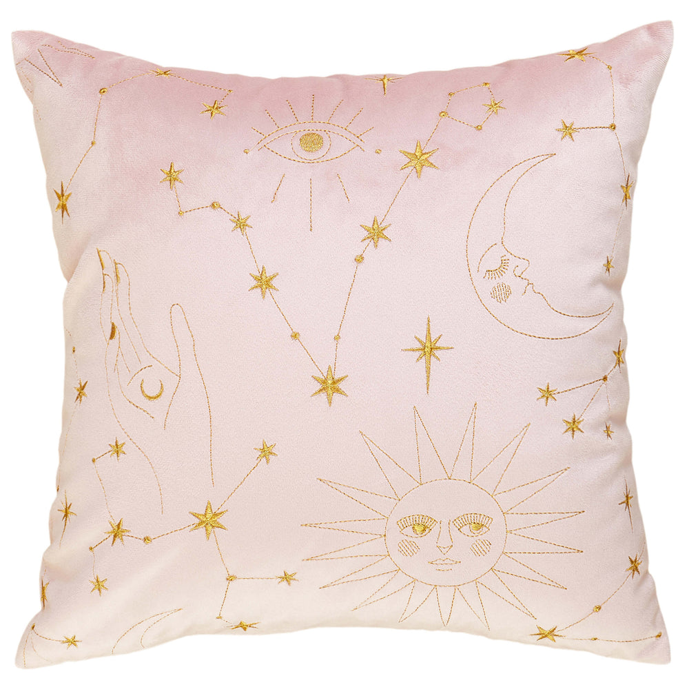 Sun And Moon Pillow, Pink-Accessories-High Fashion Home