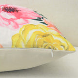 Pink Printed Flower Pillow-Accessories-High Fashion Home