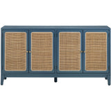 Shoreside 4 Door Sideboard, Blue-High Fashion Home