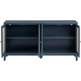 Shoreside 4 Door Sideboard, Blue-High Fashion Home