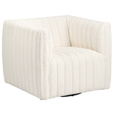 Maddison Swivel Chair, White-Furniture - Chairs-High Fashion Home