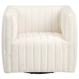 Maddison Swivel Chair, White-Furniture - Chairs-High Fashion Home