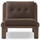 Camilo Leather Chair, Nubuck Cigar