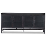 Caprice 72" Sideboard, Black Wash w/Black Cane-Furniture - Storage-High Fashion Home