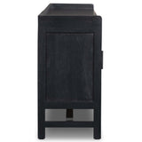 Caprice 96" Sideboard, Black Wash w/Black Cane