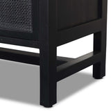 Caprice 96" Sideboard, Black Wash w/Black Cane