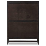 Caprice Bar Cabinet, Black Wash w/Black Cane-Furniture - Storage-High Fashion Home