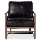 Carlin Leather Chair, Heirloom Black-Furniture - Chairs-High Fashion Home