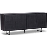 Carmel Sideboard, Black Wash w/Black Cane-Furniture - Storage-High Fashion Home