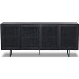 Carmel Sideboard, Black Wash w/Black Cane-Furniture - Storage-High Fashion Home