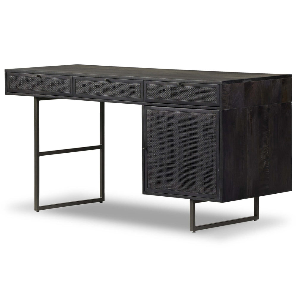 Carmel Desk, Black Wash w/Black Cane