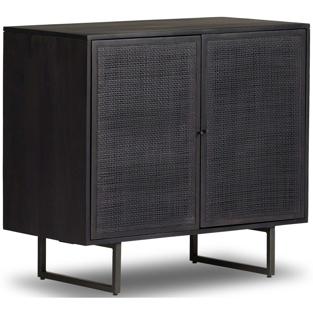 Carmel Small Cabinet, Black Wash-Furniture - Storage-High Fashion Home