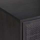 Carmel Small Cabinet, Black Wash-Furniture - Storage-High Fashion Home