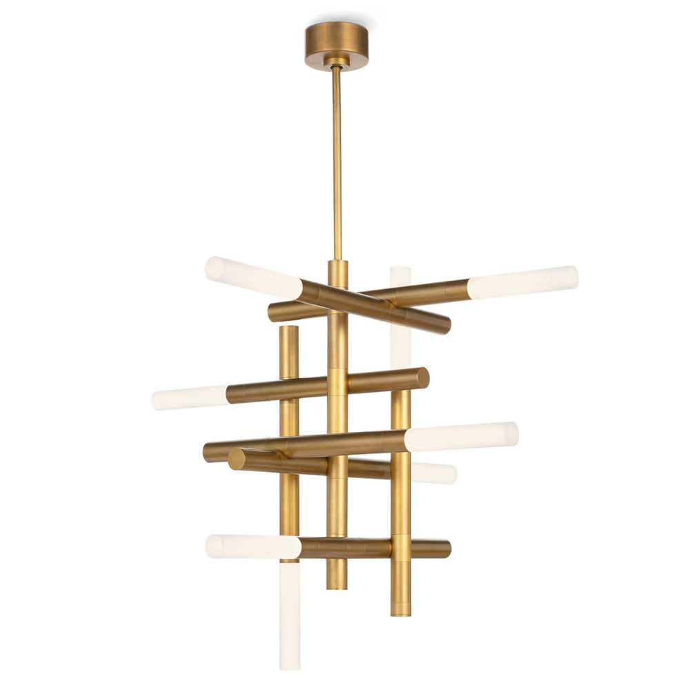 Cass Chandelier, Natural Brass-Lighting-High Fashion Home