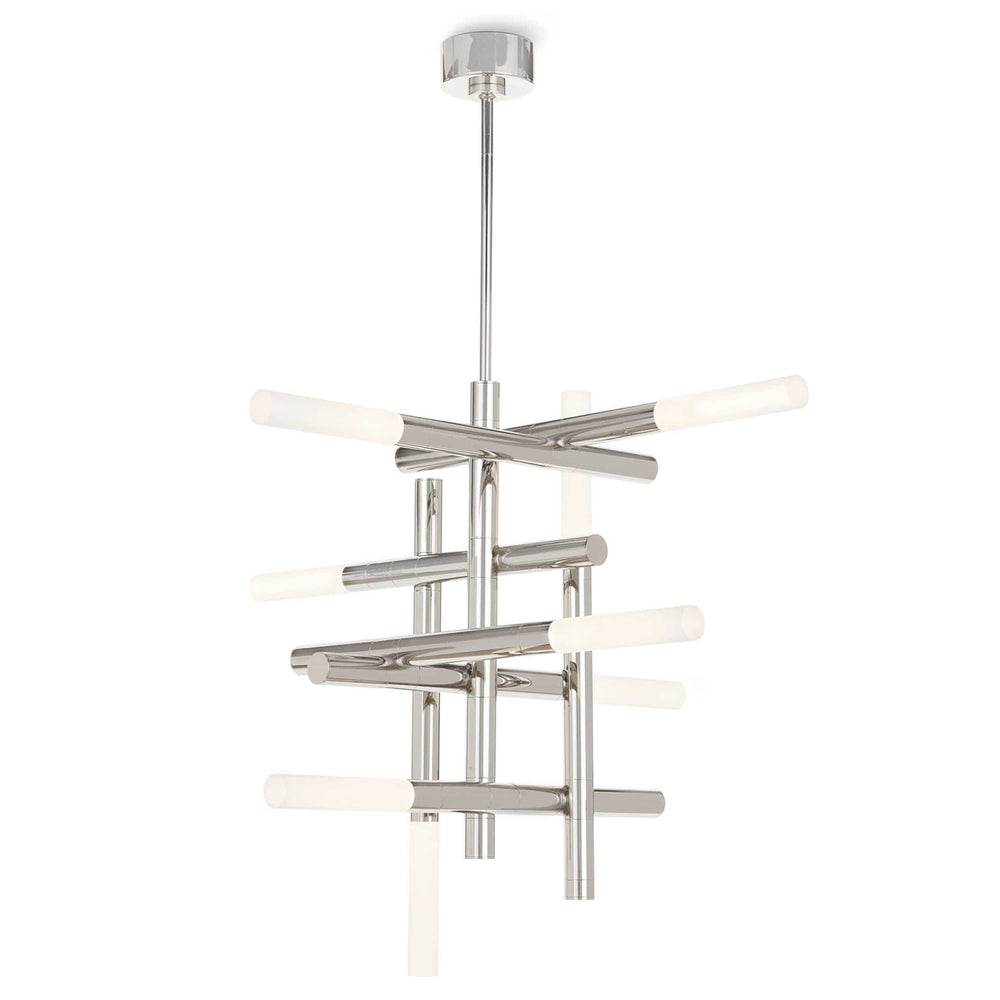 Cass Chandelier, Polished Nickel-Lighting-High Fashion Home