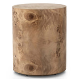 Caya End Table, Caramel Burl-Furniture - Accent Tables-High Fashion Home