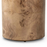 Caya End Table, Caramel Burl-Furniture - Accent Tables-High Fashion Home