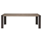 Cedar Key Outdoor Dining Table, Weathered Teak-Furniture - Outdoor-High Fashion Home