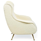 Chalet Boucle Chair, White-Furniture - Chairs-High Fashion Home