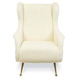 Chalet Boucle Chair, White-Furniture - Chairs-High Fashion Home