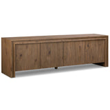 Chalmers Media Console, Weathered Oak-High Fashion Home