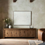 Chalmers Media Console, Weathered Oak-High Fashion Home