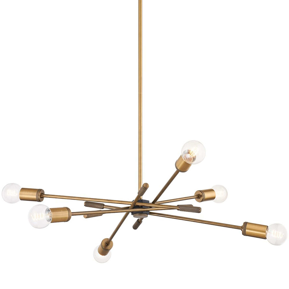 Chino Chandelier, Patina Brass-Lighting-High Fashion Home