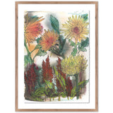 Chrysanthemums and Celosia by Katie Chance