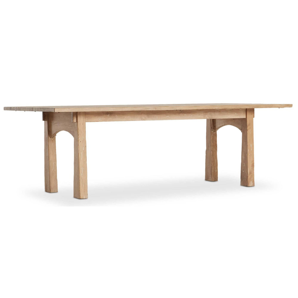 Clanton Dining Table, Aged Light Pine