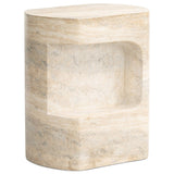 Clementine End Table, Textured Sandy Grey-Furniture - Accent Tables-High Fashion Home