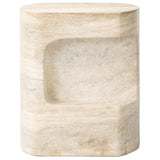 Clementine End Table, Textured Sandy Grey-Furniture - Accent Tables-High Fashion Home