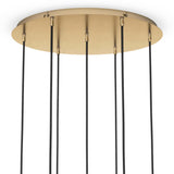 Cluster 7 MIX Chandelier, Burnished Brass-Lighting-High Fashion Home