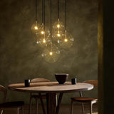 Cluster 7 MIX Chandelier, Burnished Brass-Lighting-High Fashion Home