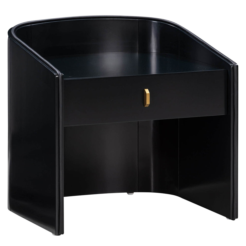 Collins Nightstand, Black-Furniture - Bedroom-High Fashion Home