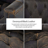 Maxx Leather Sofa, Destroyed Black